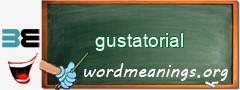 WordMeaning blackboard for gustatorial